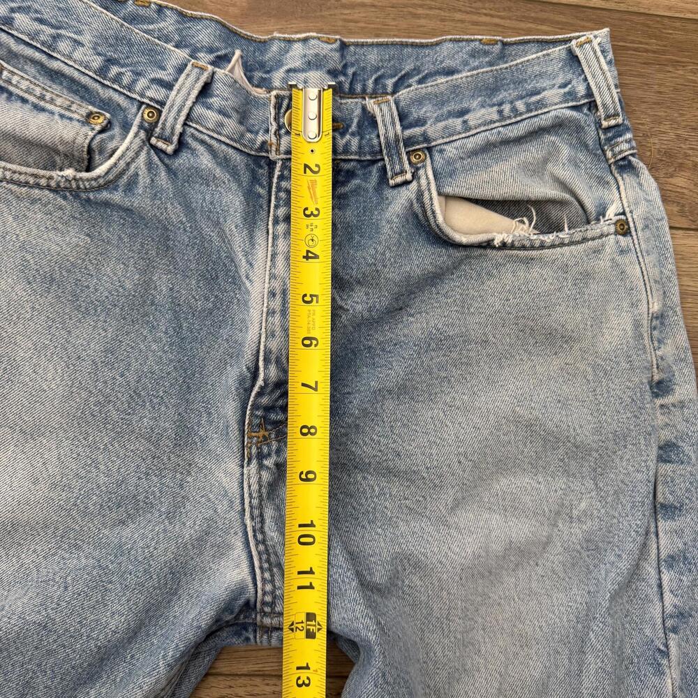 Vintage Carhartt Plaid Lined Jeans Distressed 90s Y2K - Picture 9 of 15